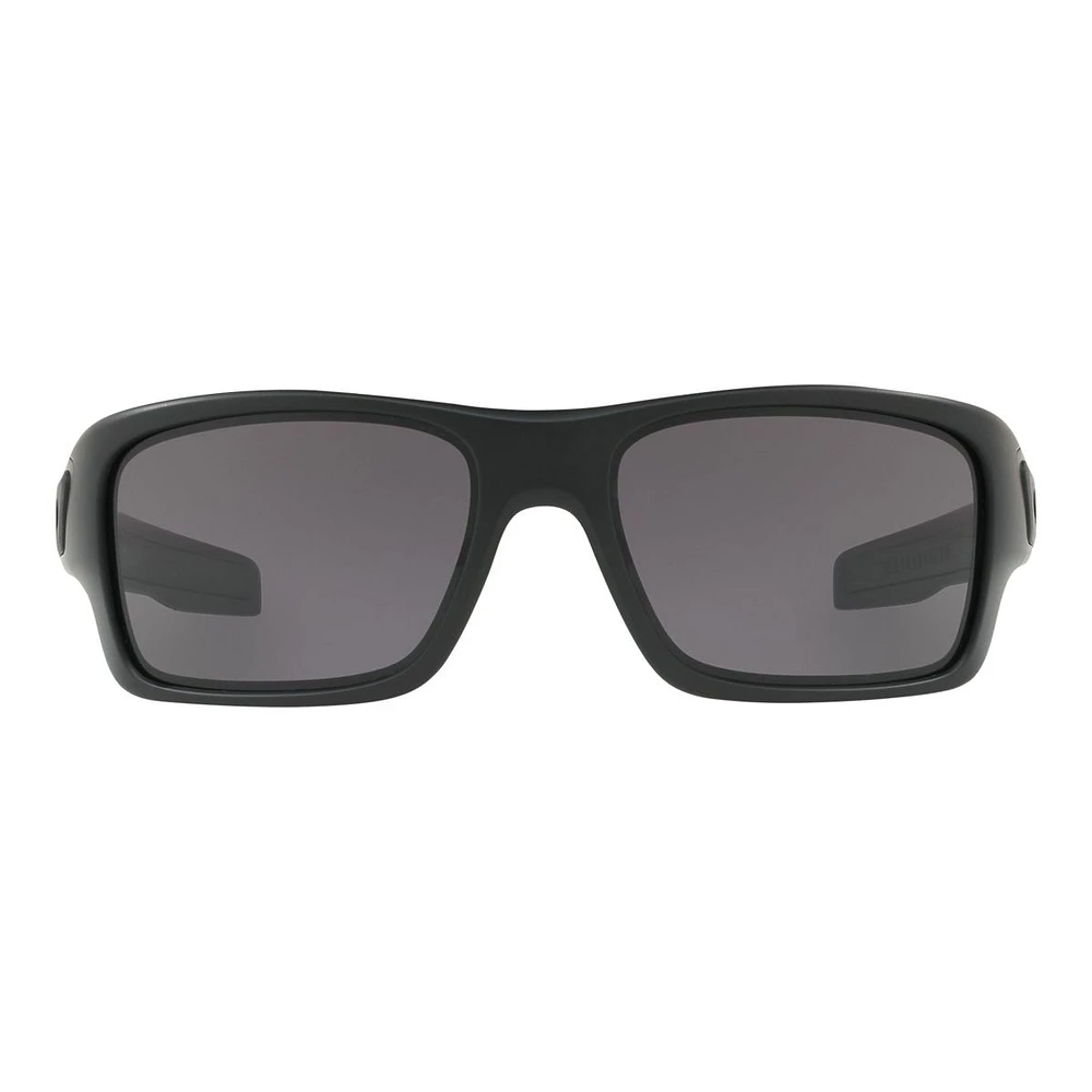 Oakley Turbine Xs Sunglasses- Matte Black with Warm Grey Lenses