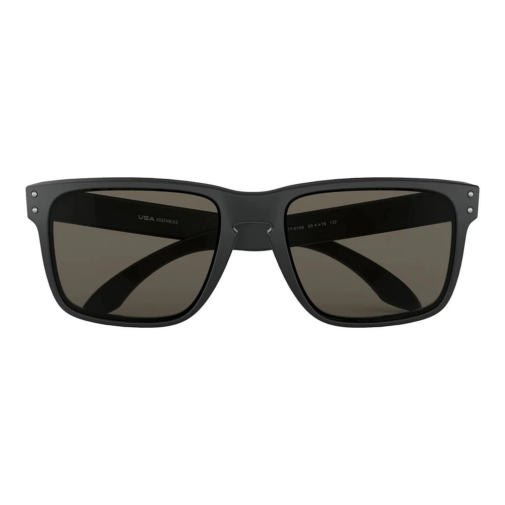 Oakley Holbrook XL Sunglasses - Matte Black with Warm Grey Lenses