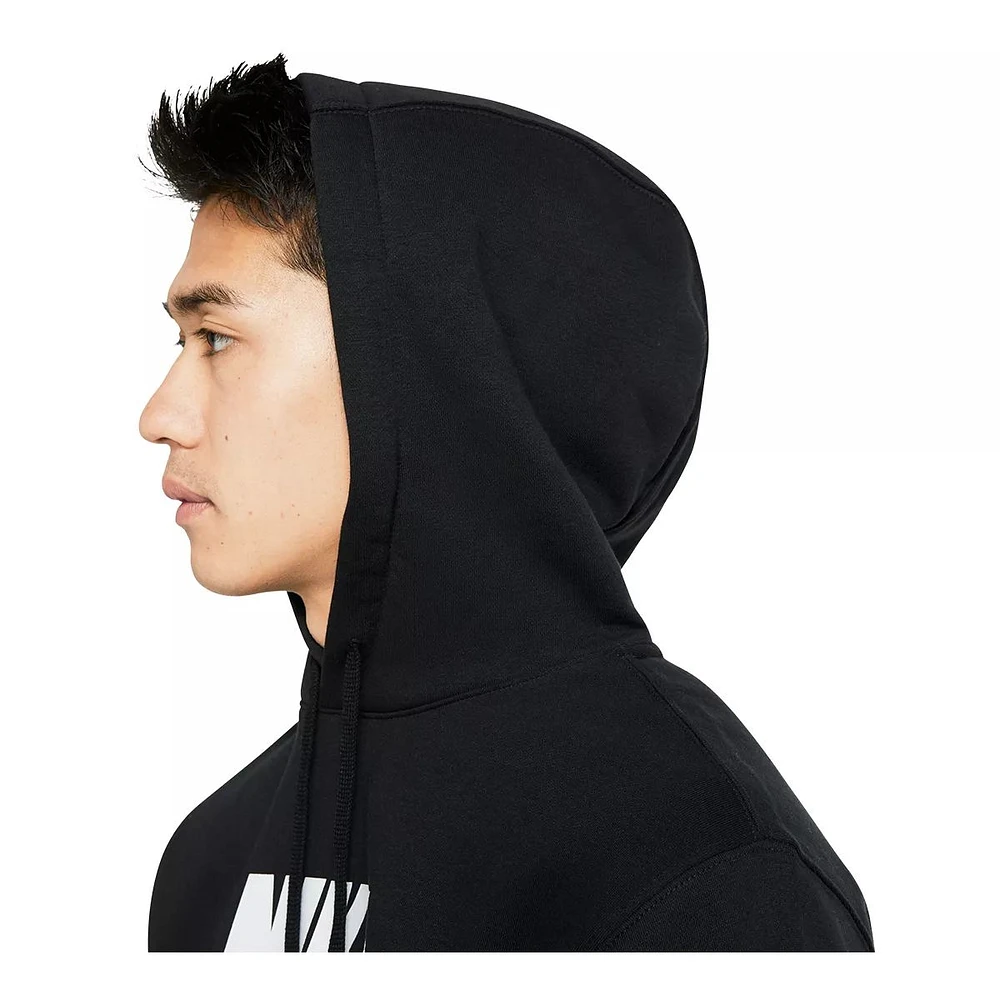 Nike Sportswear Men's Graphic Club Hoodie, Pullover, Fleece, Drawstring