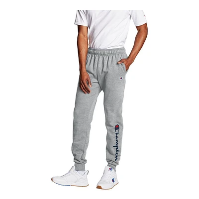 Champion Men's Graphic Powerblend Sweatpants, Fleece, Cuffed, Joggers