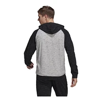 adidas Men's Melange Essentials Hoodie, Full Zip, French Terry, Drawstring