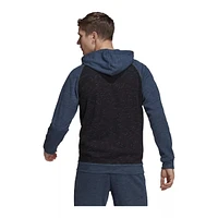 adidas Men's Melange Essentials Hoodie, Full Zip, French Terry, Drawstring