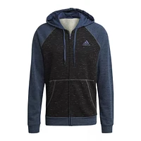 adidas Men's Melange Essentials Hoodie, Full Zip, French Terry, Drawstring