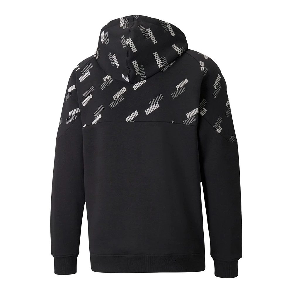 PUMA Men's Power All Over Print Hoodie, Pullover, Drawstring