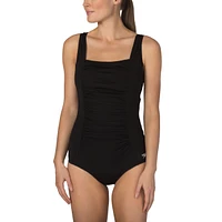 Speedo Women's Shirred Tank One Piece Swimsuit