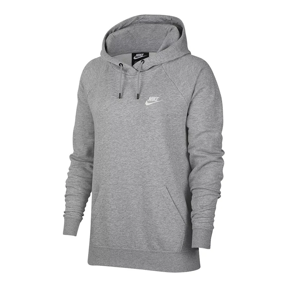 Nike Women's Sportswear Essentials Pullover Sweatshirt Hoodie, Fleece, Kangaroo Pocket