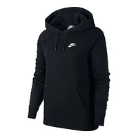 Nike Women's Sportswear Essentials Pullover Sweatshirt Hoodie, Fleece, Kangaroo Pocket