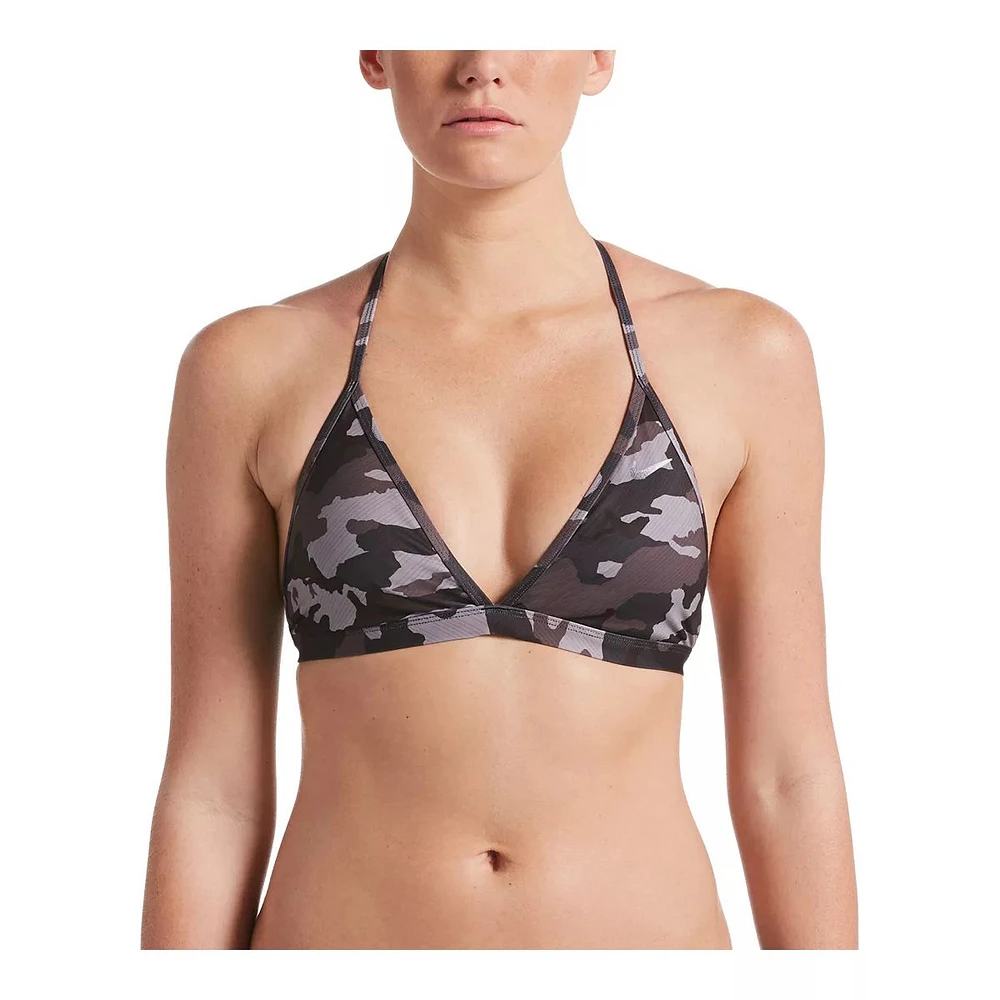 Nike Women's Camo T-Back Swimsuit Bikini Top, Beach