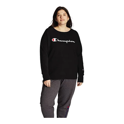 Champion Sportswear Women's Powerblend Crewneck Fleece Sweatshirt, Plus