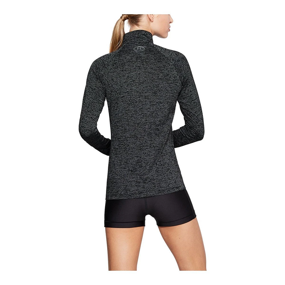 Under Armour Women's Tech Twist Long Sleeve Half Zip Training Shirt, Quick Dry