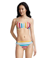 Ripzone Women's Shanelle Bold Stripe Athletic Swimsuit Bikini Top, Sport