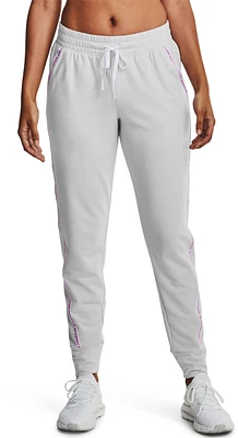 Under Armour Women's Rival Terry Taped Pants, Casual, Lounge, Stretch,