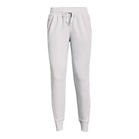 Under Armour Women's Rival Terry Taped Pants, Casual, Lounge, Stretch,