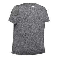 Under Armour Women's Plus Tech Twist V-Neck T Shirt