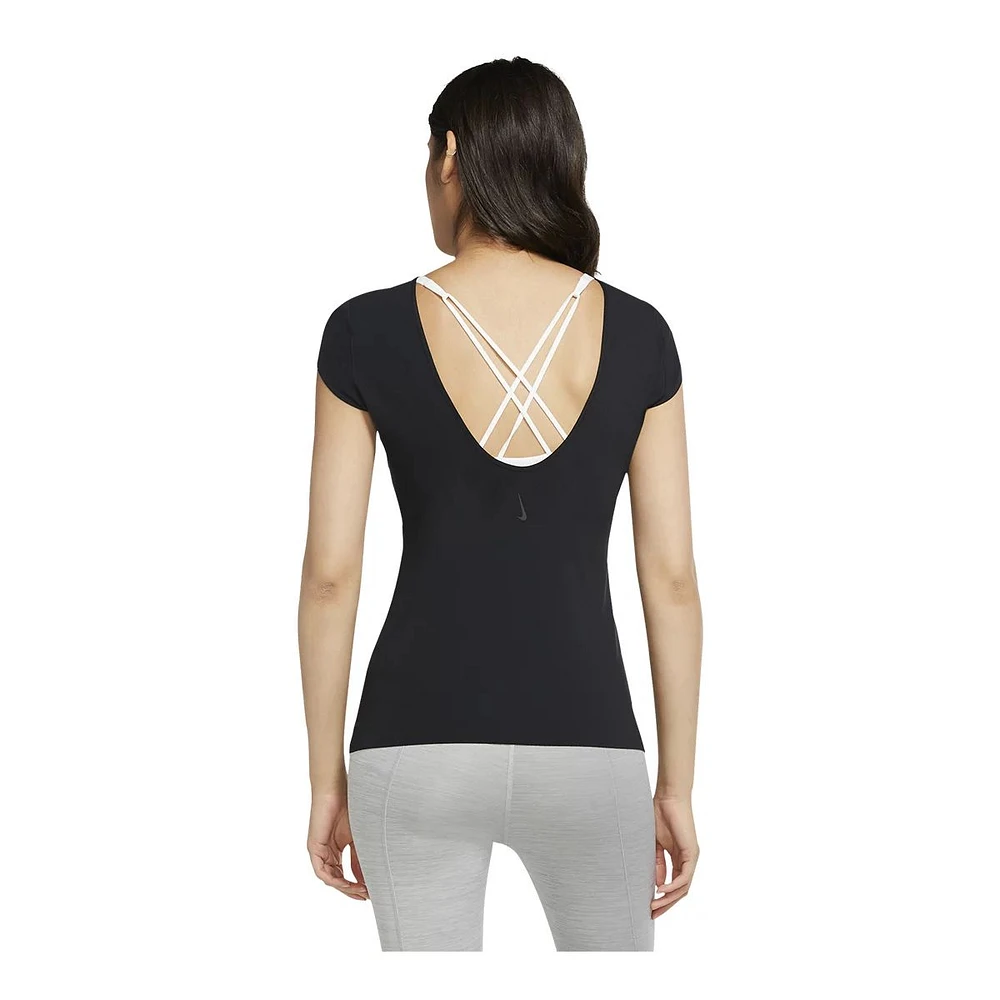 Nike Women's Yoga Luxe T Shirt, Dri-FIT