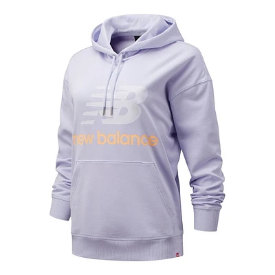 New Balance Women's Essentials Stacked Logo Pullover Hoodie, Oversized