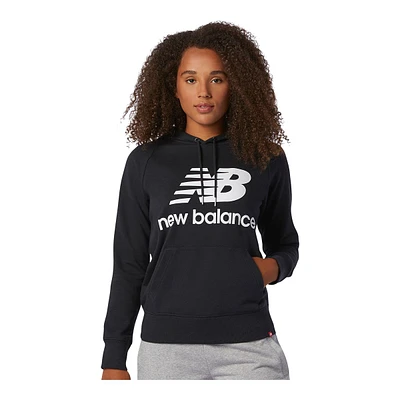 New Balance Women's Essentials Pullover Sweatshirt Hoodie, French Terry Fleece