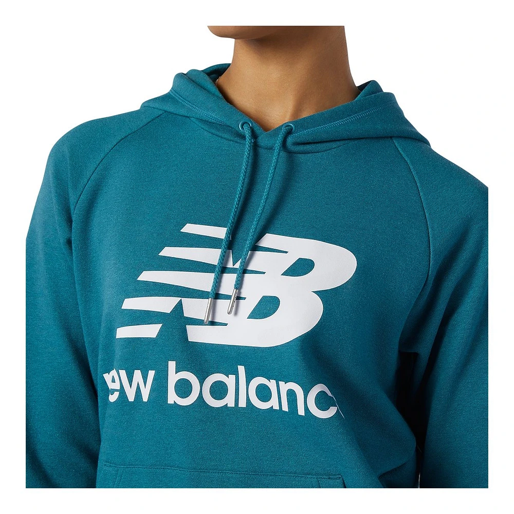 New Balance Women's Essentials Pullover Sweatshirt Hoodie, French Terry Fleece