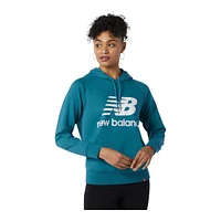 New Balance Women's Essentials Pullover Sweatshirt Hoodie, French Terry Fleece