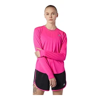 New Balance Women's Run Accelerate Long Sleeve Running Shirt, Relaxed Fit, Quick Dry