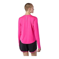 New Balance Women's Run Accelerate Long Sleeve Running Shirt, Relaxed Fit, Quick Dry