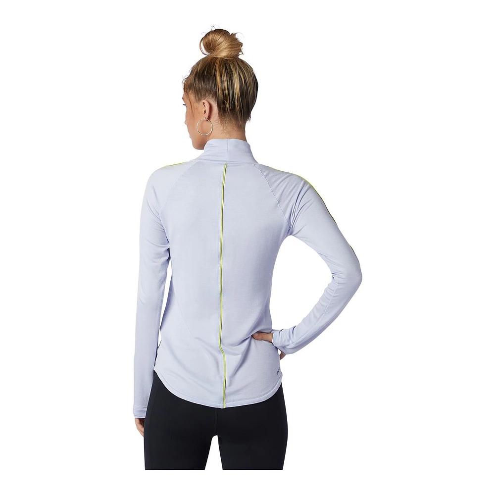 New Balance Women's Run Q Speed Long Sleeve Mock Neck Running Shirt