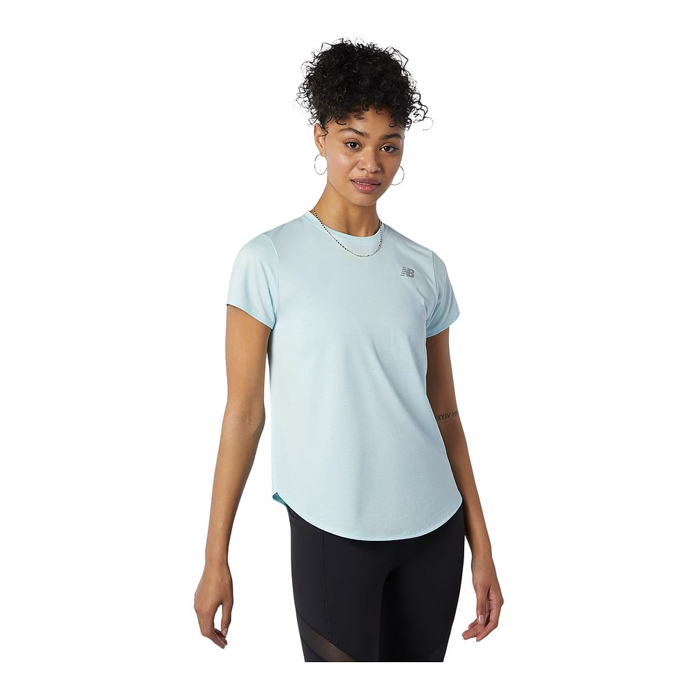 New Balance Women's Run Accelerate Running T Shirt, Relaxed Fit, Quick-Dry