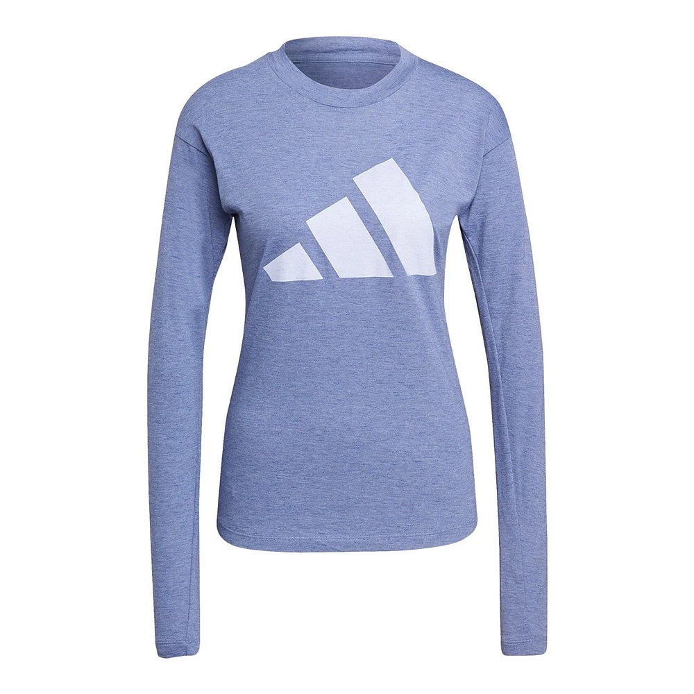 adidas Women's Winners Long Sleeve Crewneck Shirt, Slim Fit