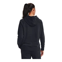 Under Armour Women's Rival Big Logo Pullover Hoodie, Fleece, Kangaroo Pocket