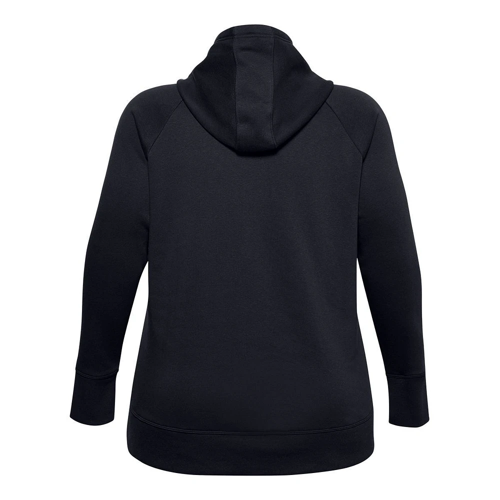 Under Armour Women's Rival HB Logo Pullover Hoodie, Fleece, Plus Size, Kangaroo Pocket