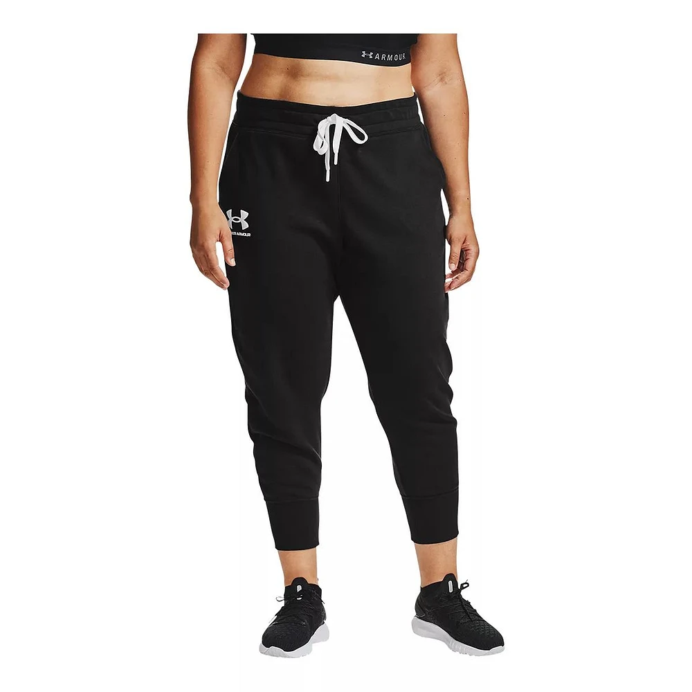 Under Armour Women's Plus Rival Joggers, Sweatpants, Casual, Training