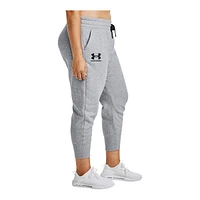 Under Armour Women's Plus Rival Joggers, Sweatpants, Casual, Training