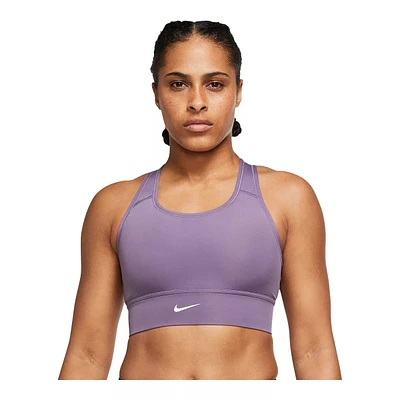 Nike Women's Swoosh Sports Bra, Medium Impact, Padded, Longline