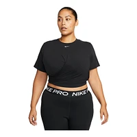 Nike Women's One Luxe Twist Workout Crop T Shirt, Dri-FIT