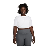 Nike Women's One Luxe Twist Workout Crop T Shirt, Dri-FIT