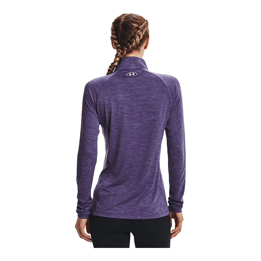 Under Armour Women's Tech Twist Long Sleeve Half Zip Training Shirt, Quick Dry