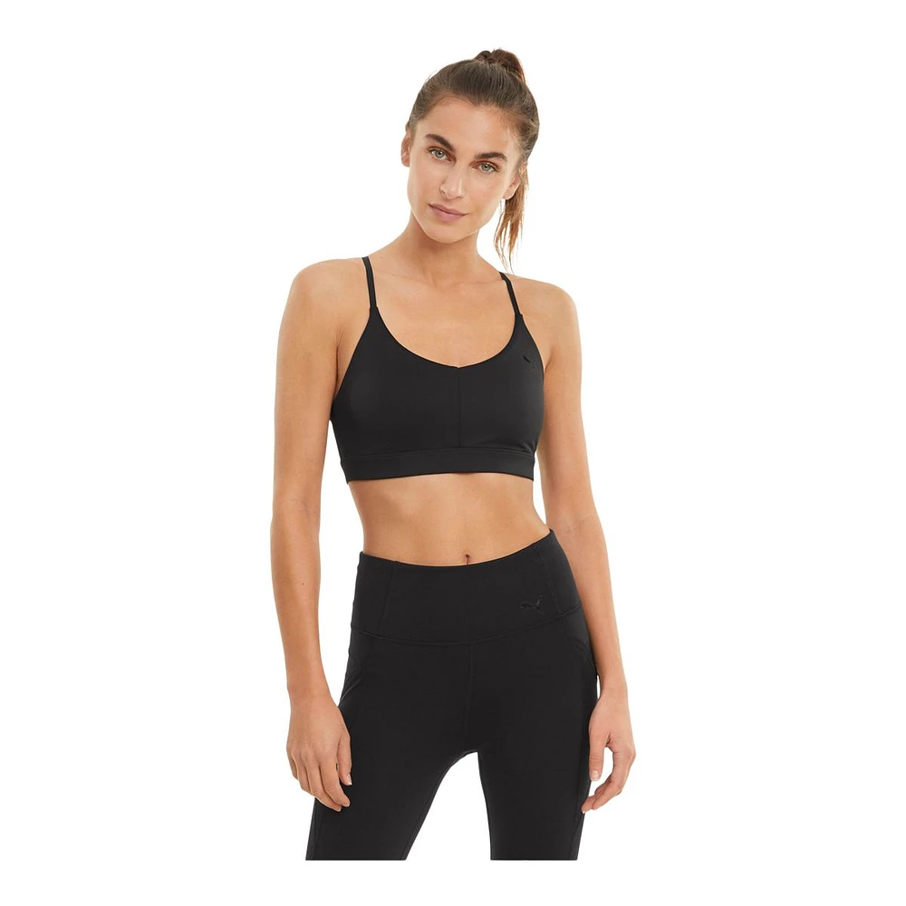 PUMA Women's Studio Sports Bra, Low Impact, Lightly Lined