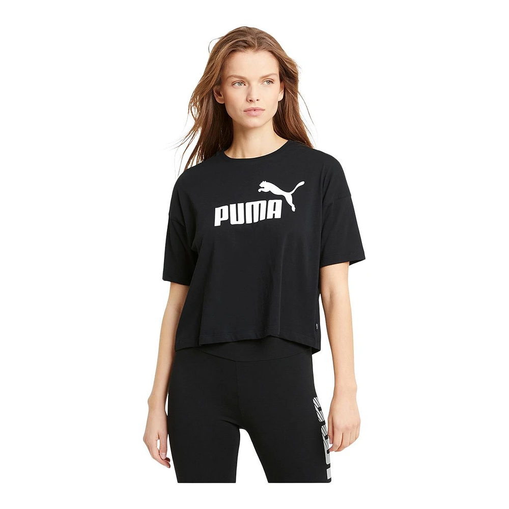 PUMA Women's Essentials Cotton Crop T Shirt