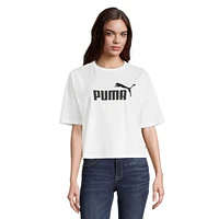 PUMA Women's Essentials Cotton Crop T Shirt, Relaxed Fit