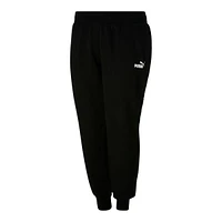 PUMA Women's Plus Essentials Fleece Sweatpants, Casual, Lounge, Mid Rise, Tapered