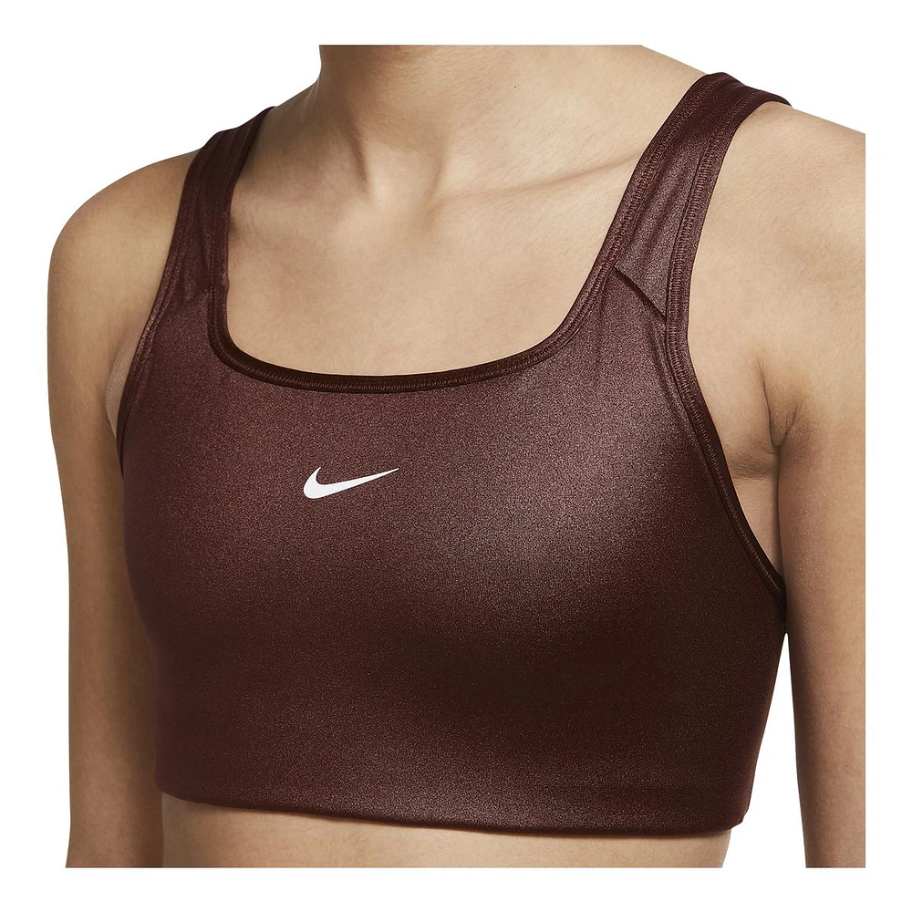 Nike Women's Swoosh Shine Sports Bra, Low Impact, Padded