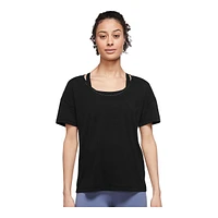 Nike Women's Yoga Lurex T Shirt, Loose Fit, Dri-FIT