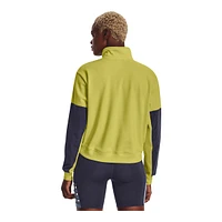 Under Armour Women's Run Trail Crop Half Zip Long Sleeve Top