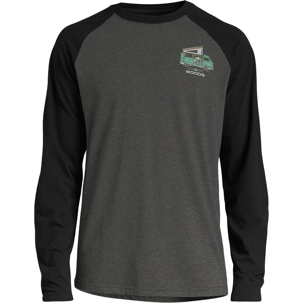 Woods Men's Dalton Long Sleeve Baseball Shirt