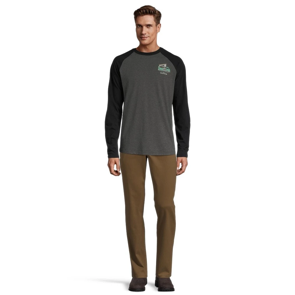 Woods Men's Dalton Long Sleeve Baseball Shirt