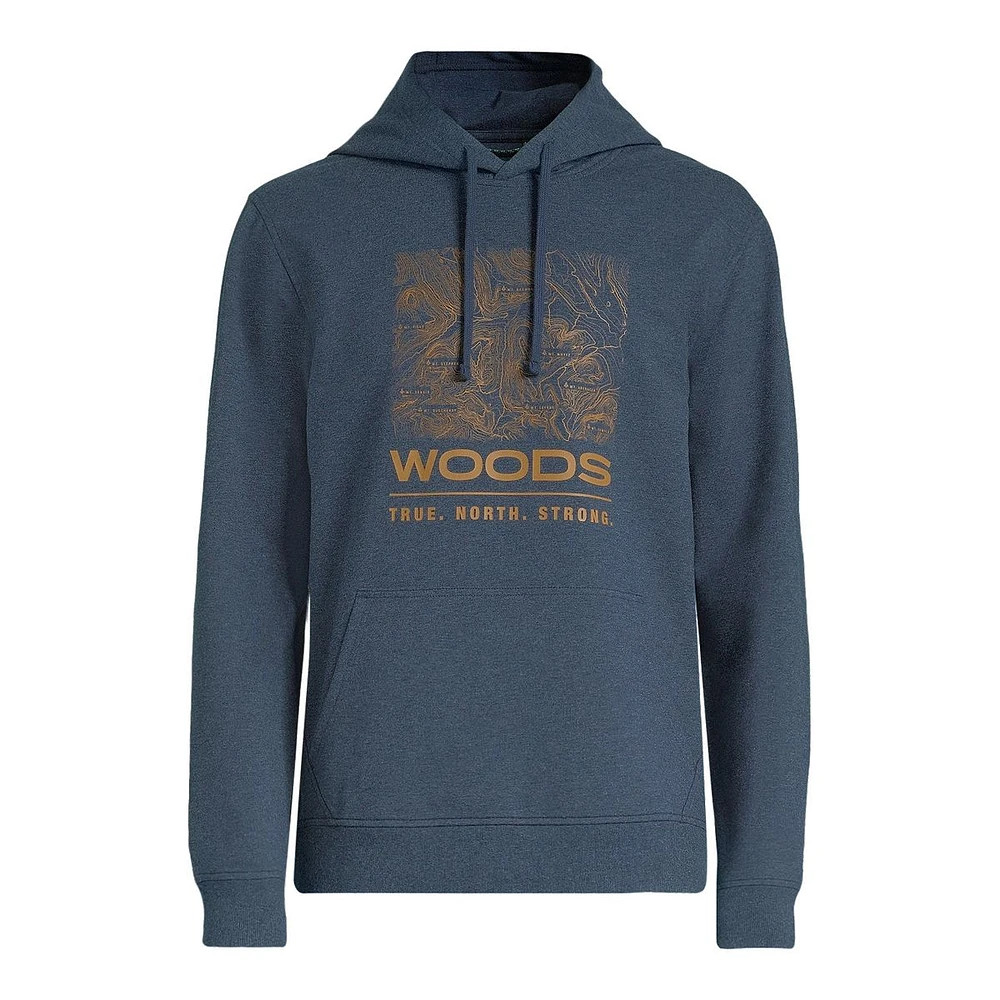 Woods Men's Lawson Pullover Hoodie, Mid-Weight French Terry, Kangaroo Pocket