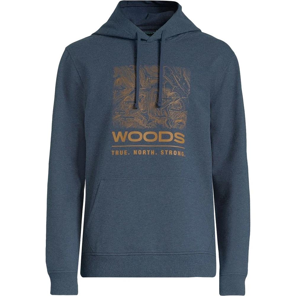 Woods Men's Lawson Pullover Hoodie, Mid-Weight French Terry, Kangaroo Pocket