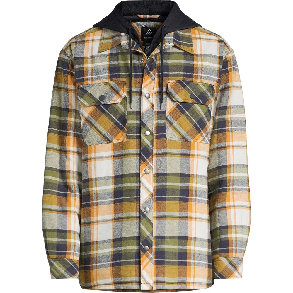 Ripzone Men's Lance Hooded Flannel Shirt