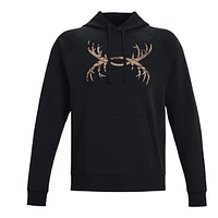 Under Armour Men's Rival Fleece Antler Pullover Hoodie, Fleece, Kangaroo Pocket