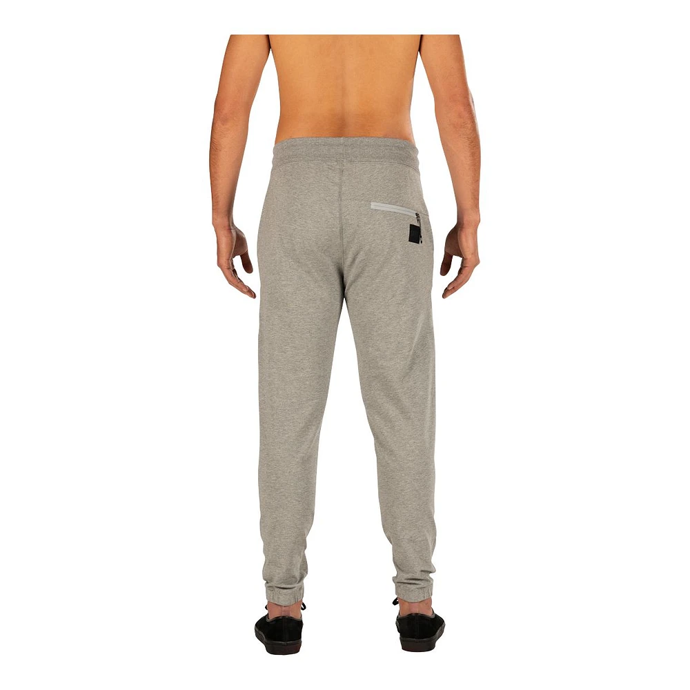 SAXX Men's Down Time Mid Weight Knit Moisture Wicking Lounge Pants with Drawstring - Black